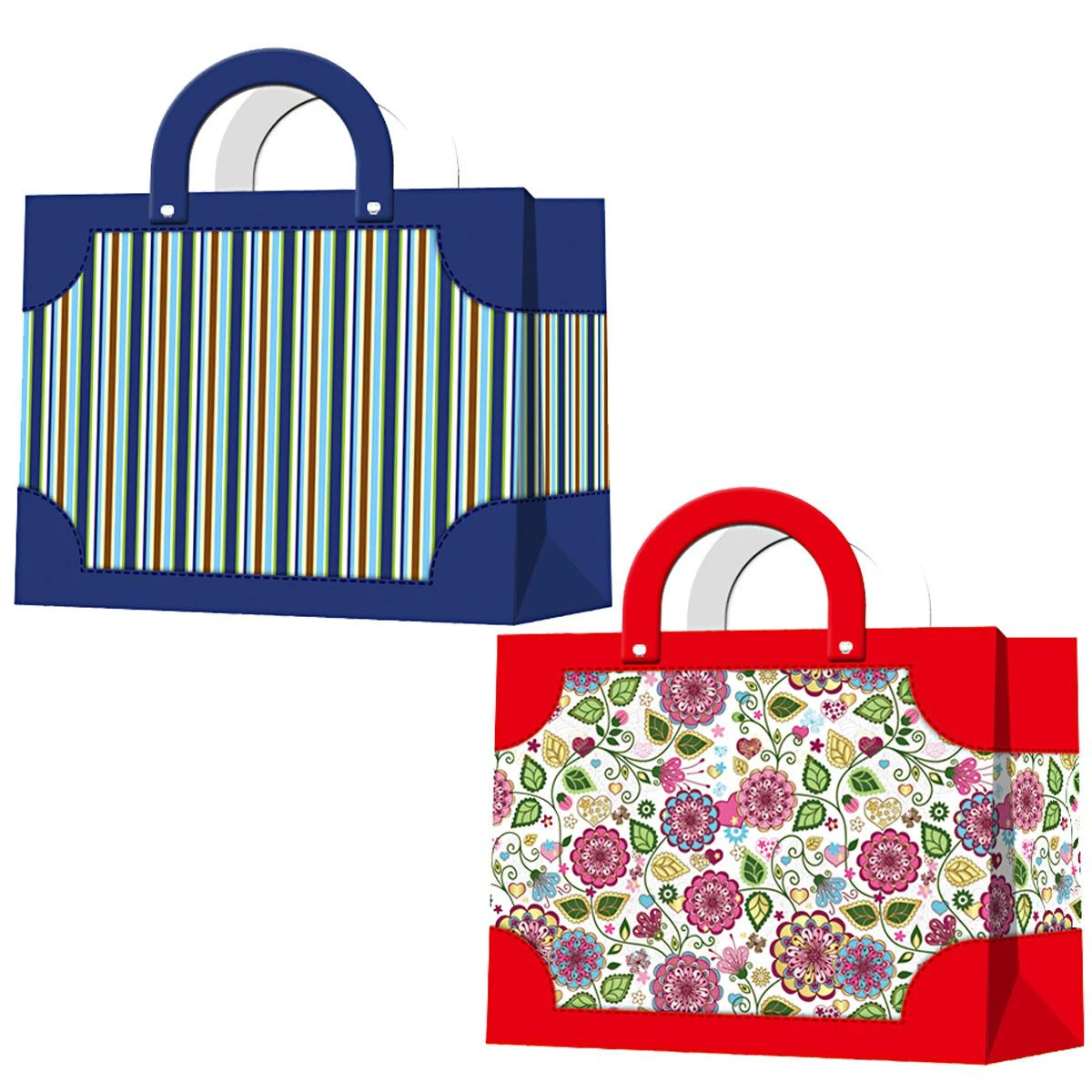 Подарочный пакет 30х21х9 см матовая ламинация, повышенная плотность, ручка на