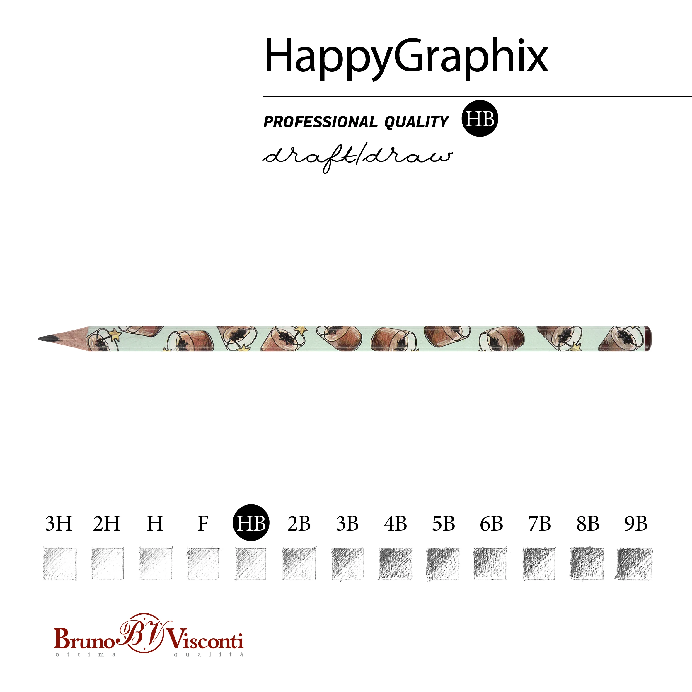 КАРАНДАШ ЧЕРНОГРАФИТОВЫЙ "HappyGraphix. Кофемания.Тирамису" НВ КАРАНДАШ ЧЕРНОГРАФИТОВЫЙ "HappyGraphix. Кофемания.Тирамису" НВ