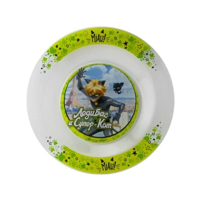 Тарелка "Леди Баг и Супер Кот" Супер Кот, 19,5 см, стекло