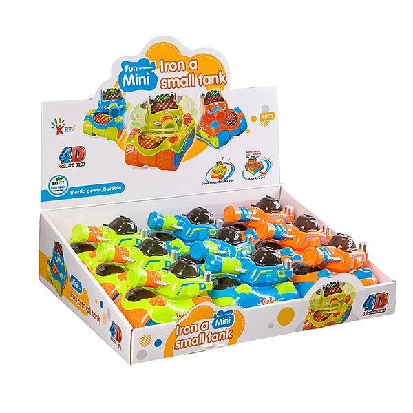 Пласт. светящ. инерц. танчик, D/B 9 шт., ВОХ 40х31,5х11 см, 3 вида,