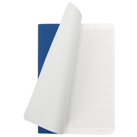 Тетрадь 48 л. в клетку обложка кожзам под рогожку, сшивка, A5 (147х210мм),