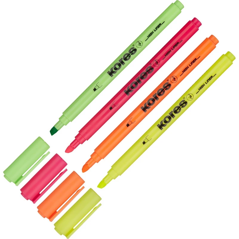 Маркер текстовыделитель Kores 0,5-3,5 мм скош.након.наб.4цв.'36240 штр. Маркер текстовыделитель Kores 0,5-3,5 мм скош.након.наб.4цв.'36240 штр.