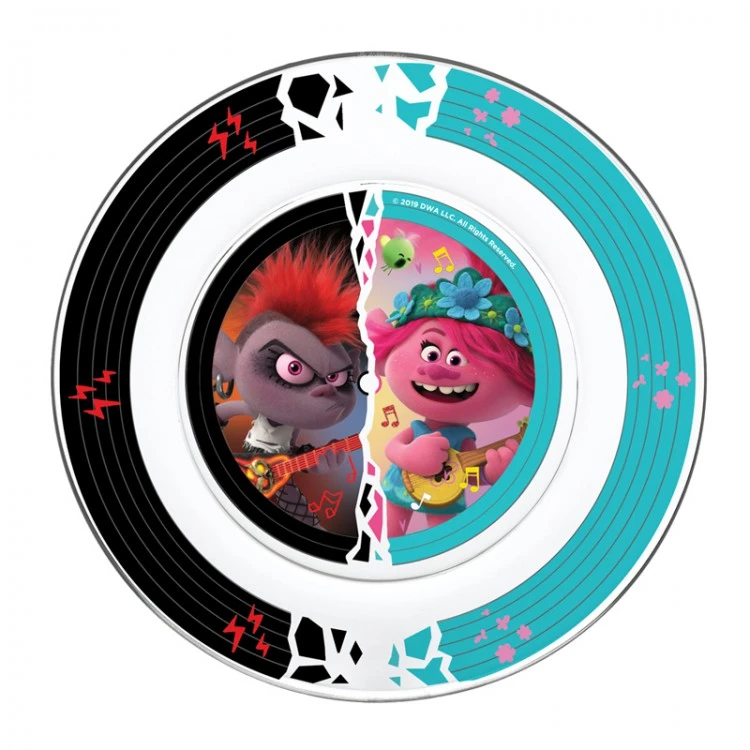 Тарелка «Тролли 2» Серия Рок (синяя), 19,5 см, стекло Тарелка «Тролли 2» Серия Рок (синяя), 19,5 см, стекло