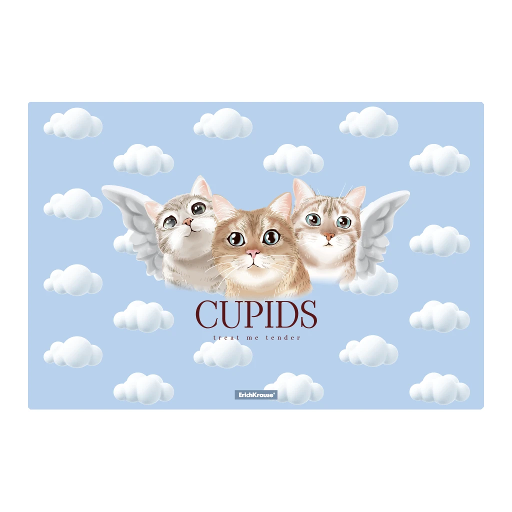 Подкладка настольная пластиковая ErichKrause® Cupids, А3 (в пакете по 12 штук)