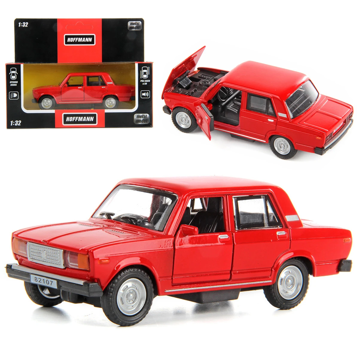 Машина металлическая РОССИЙСКИЙ АВТОПРОМ-7R 1:32, звук/свет, двери и капот