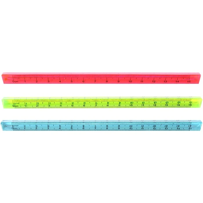 Линейка 15см пластиковая в форме треугольной призмы Линейка 15см пластиковая в форме треугольной призмы