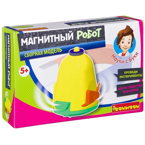 Французские опыты Науки с Буки Bondibon, Магнитный робот, арт.EK-JD019 Французские опыты Науки с Буки Bondibon, Магнитный робот, арт.EK-JD019