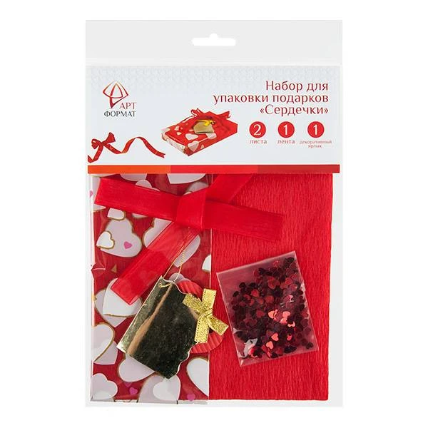 Набор д/упак. подарков СЕРДЕЧКИ в ассортименте: AF09-011-05 штр.: 4602723055310