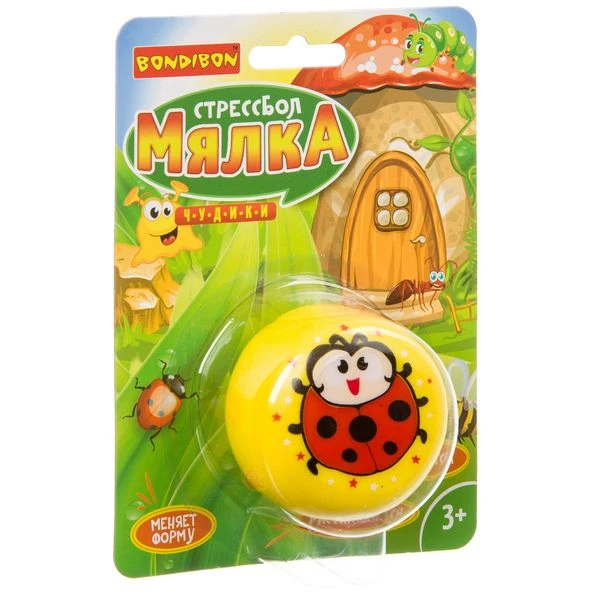 Чудики Bondibon Стрессбол «МЯЛКА», божья коровка, BLISTER 13х4х18 см Чудики Bondibon Стрессбол «МЯЛКА», божья коровка, BLISTER 13х4х18 см
