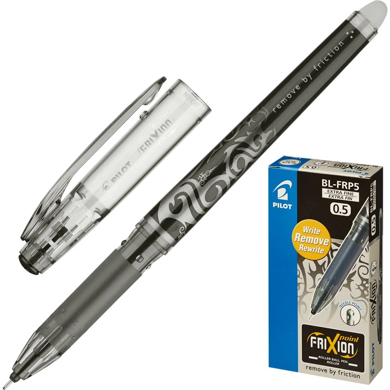 Ручка гелевая PILOT BL-FRP5 Frixion Рoint резин.манжет. 0,25мм черный 971499 Ручка гелевая PILOT BL-FRP5 Frixion Рoint резин.манжет. 0,25мм черный 971499