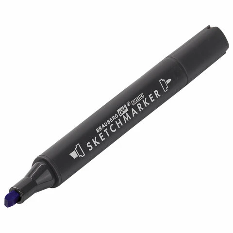 Маркер для скетчинга двусторонний 1 мм - 6 мм BRAUBERG ART CLASSIC, УЛЬТРАМАРИН