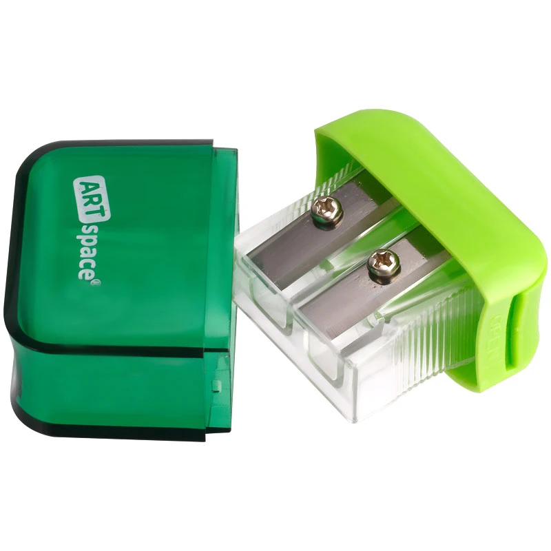 Точилка пластиковая ArtSpace "Click", 2 отверстия, с контейнером, Точилка пластиковая ArtSpace "Click", 2 отверстия, с контейнером,