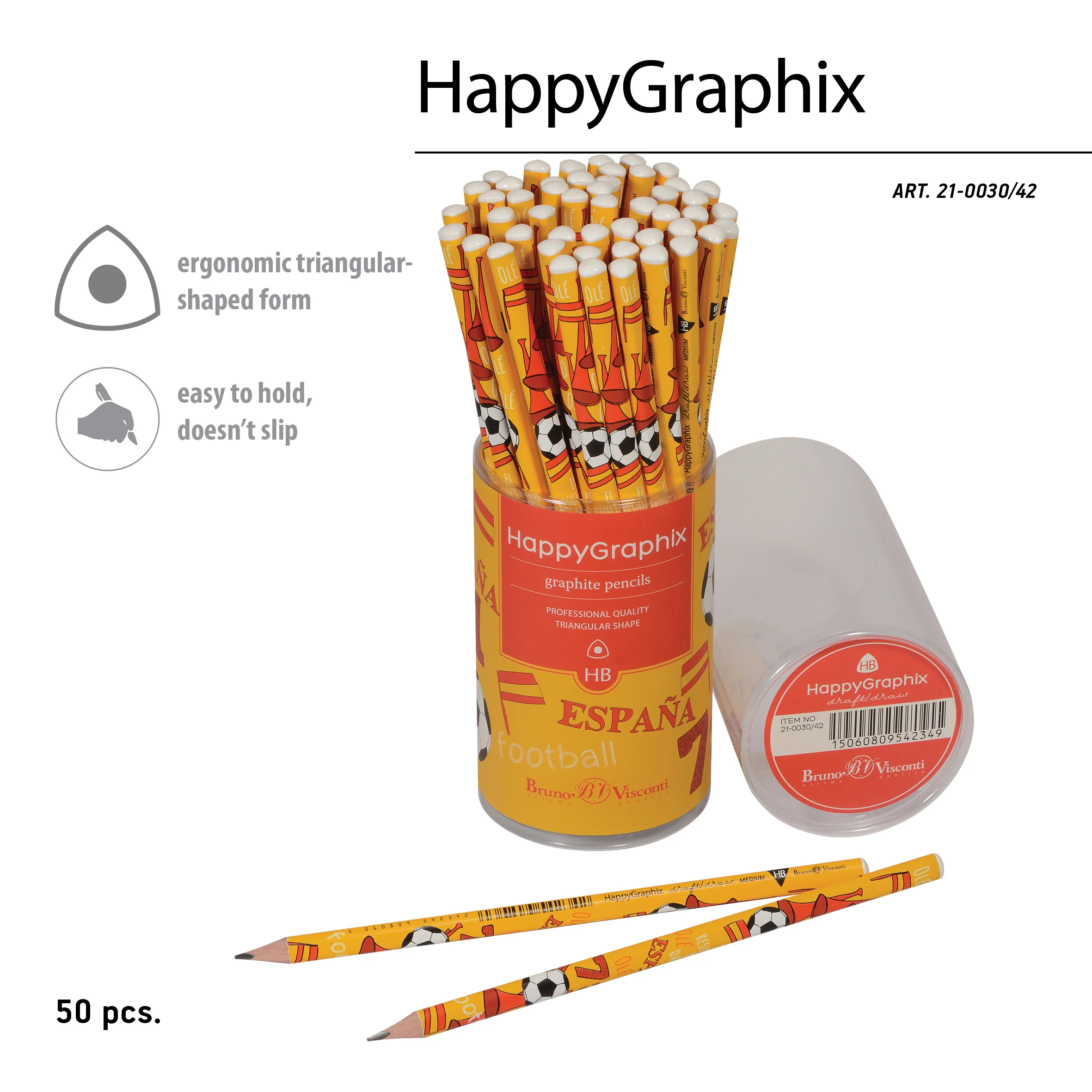 КАРАНДАШ ЧЕРНОГРАФИТОВЫЙ "HappyGraphix. Футбол.Чемпионы. Испания" НВ КАРАНДАШ ЧЕРНОГРАФИТОВЫЙ "HappyGraphix. Футбол.Чемпионы. Испания" НВ