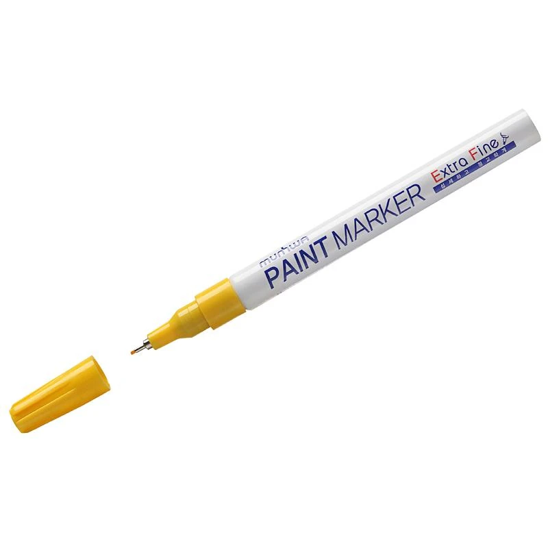 Маркер-краска MunHwa "Extra Fine Paint Marker" желтая, 1мм, Маркер-краска MunHwa "Extra Fine Paint Marker" желтая, 1мм,