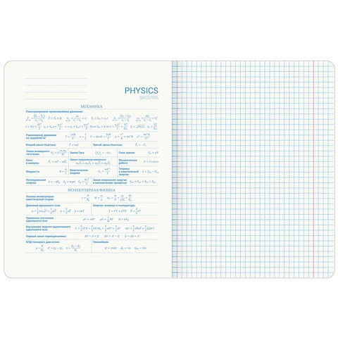 Тетрадь предметная со справочным материалом ORIGINAL 48 л., TWIN лак, ФИЗИКА,