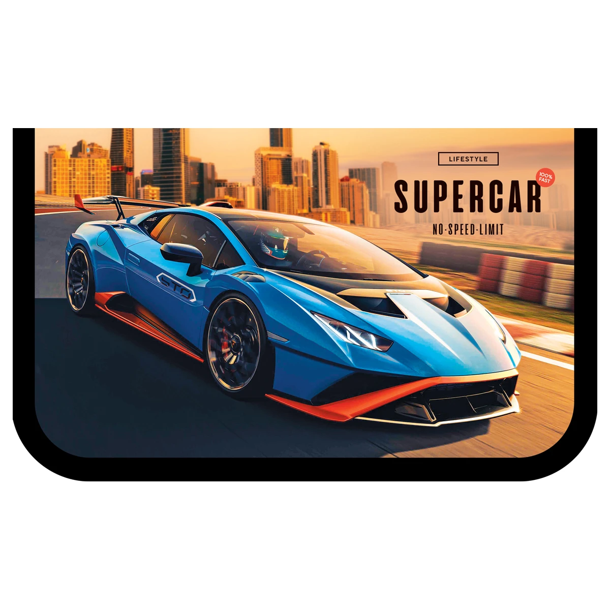 Пенал 1 отделение, 190*110 ArtSpace "Supercar", ламинированный картон