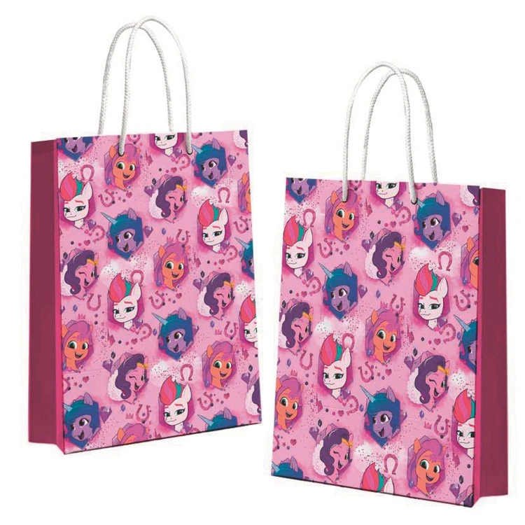 My Little Pony. Пакет подарочный большой, розовый паттерн, 330*455*100 мм.