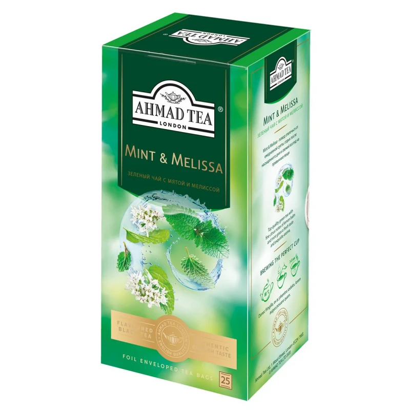 Чай Ahmad Tea зеленый Мята-Мелиса 25пак x 1,5г/уп. 2258