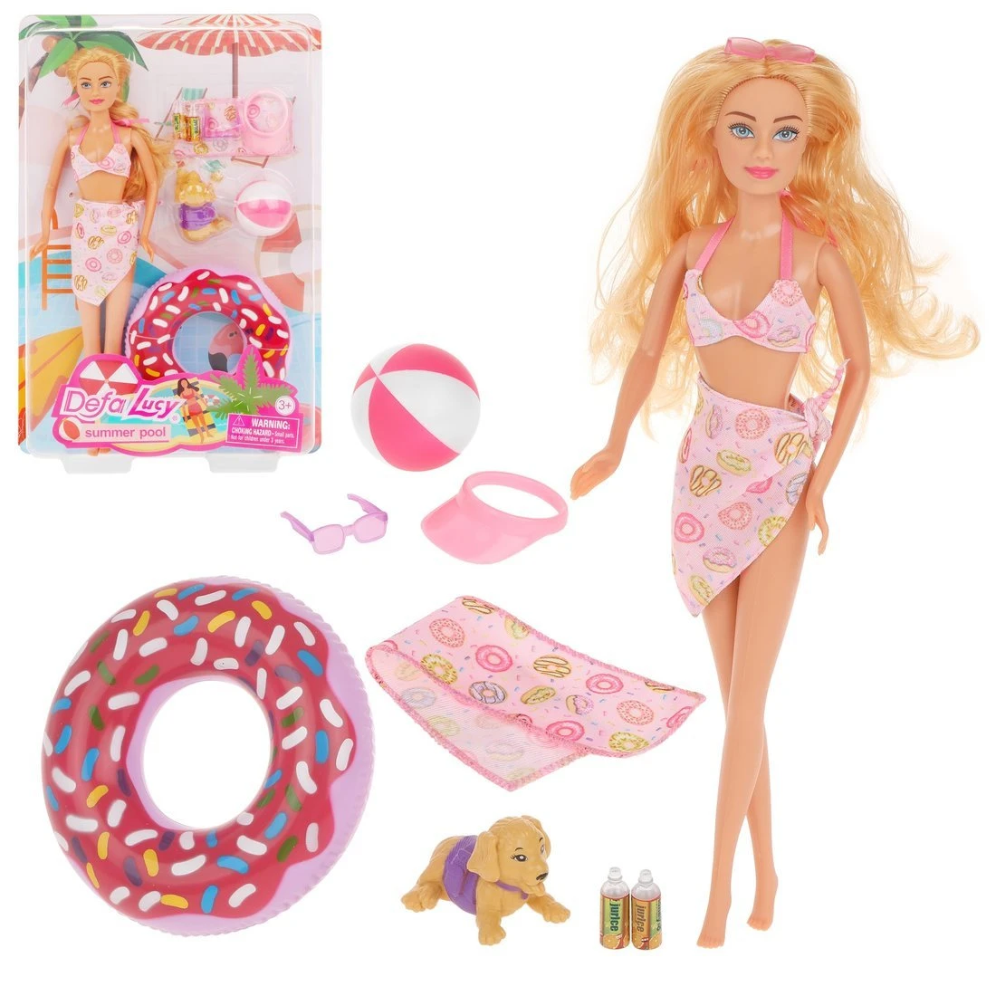 Игровой набор Defa Lucy "Пляжный отдых", в компл. кукла 29см, предм. Игровой набор Defa Lucy "Пляжный отдых", в компл. кукла 29см, предм.