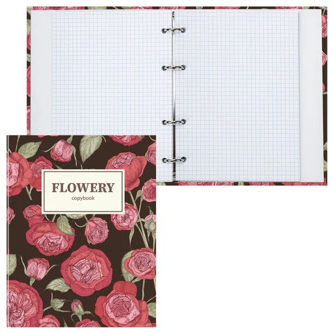 Тетрадь на кольцах А5 175х215 мм, 160 л., твердый картон, клетка, BRAUBERG, Тетрадь на кольцах А5 175х215 мм, 160 л., твердый картон, клетка, BRAUBERG,