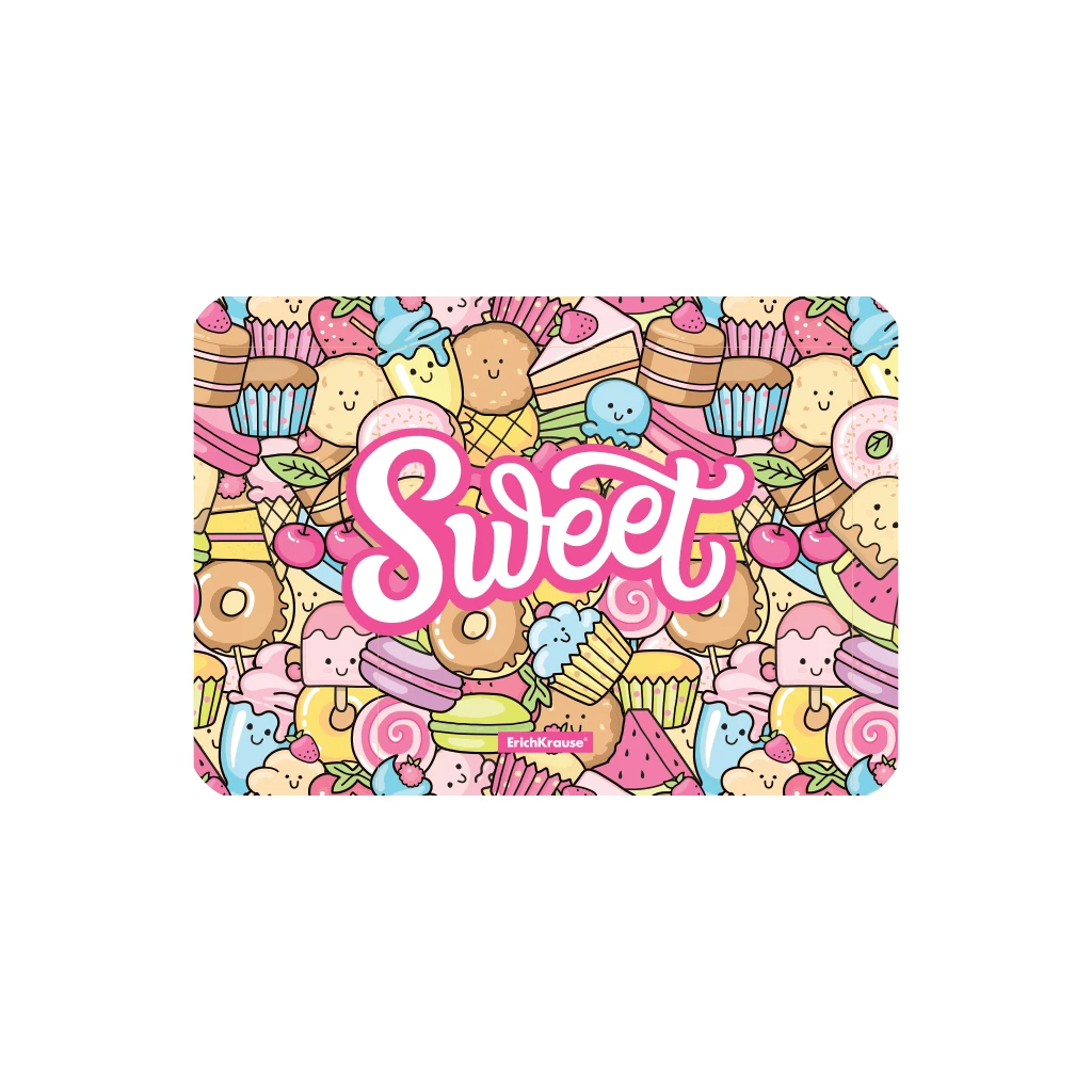 Подкладка настольная пластиковая ErichKrause® Sweet Paradise, А4 (в пакете по 12