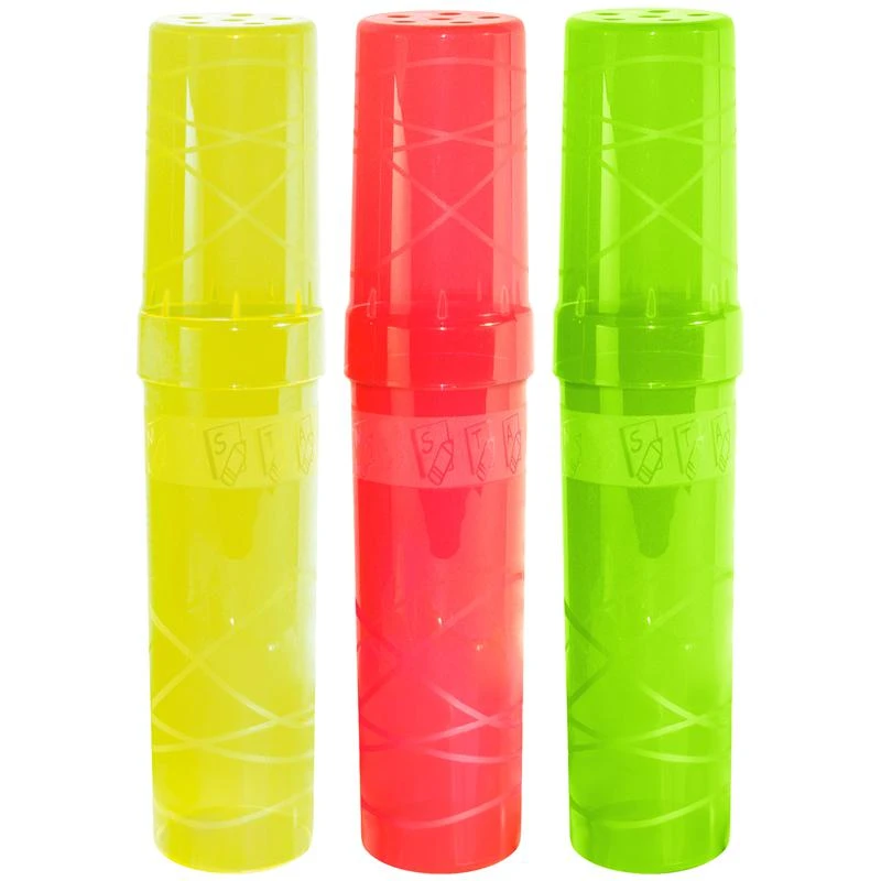 Пенал-тубус 200*40 "Creative", пластик, ассорти: ПН35 штр.: Пенал-тубус 200*40 "Creative", пластик, ассорти: ПН35 штр.: