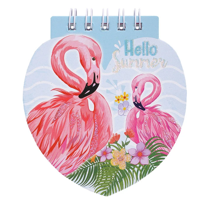 Блокнот A7 40л "Flamingo" на спирали