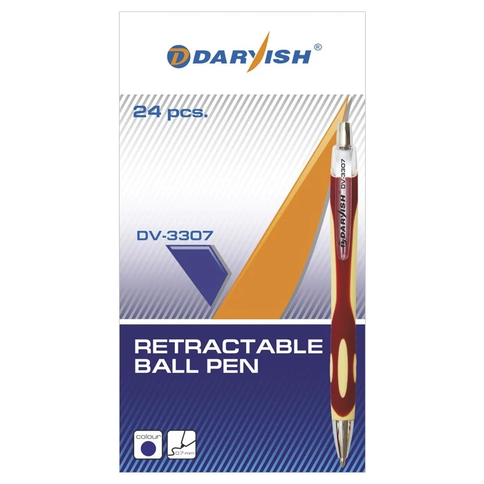 Ручка автоматическая син. "Darvish" корпус цветной "soft"