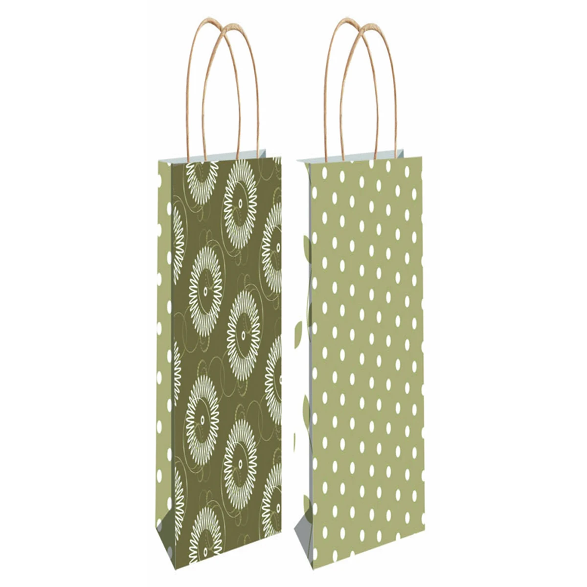 Подарочный пакет Бутылка 12х36х10 см крафт