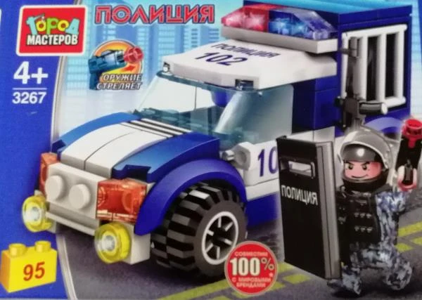 Конструктор полицейская машина, 95 дет. Город мастеров Конструктор полицейская машина, 95 дет. Город мастеров
