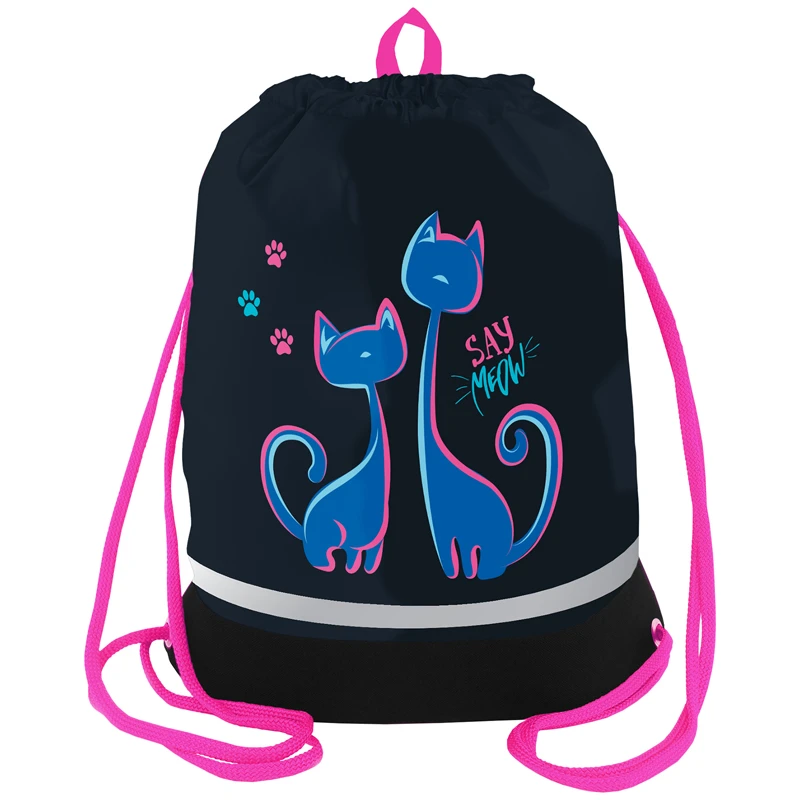 Мешок для обуви 1 отделение Berlingo "Say Meow", 510*400мм, расшир.