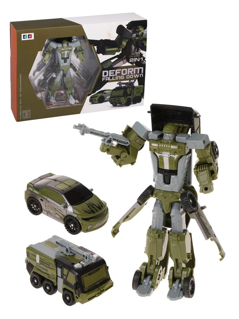 Робот-машина 2 в 1, в комплекте 3 предмета