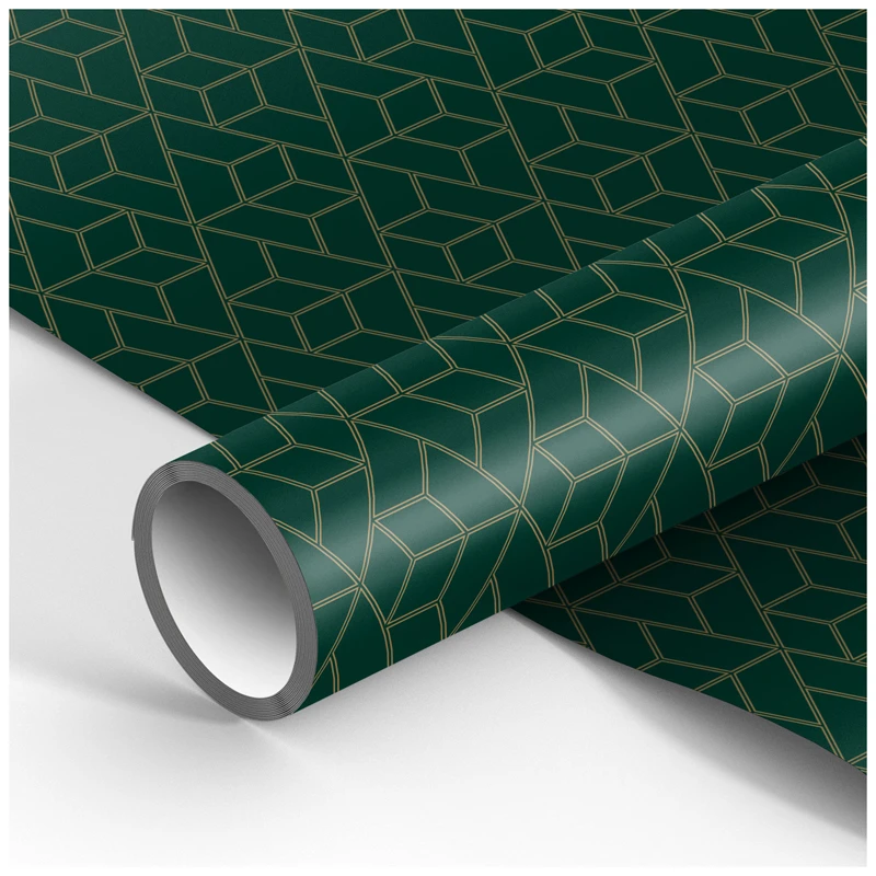 Упаковочная бумага глянц. 70*100см, MESHU "Dark green", 90г/м2 Упаковочная бумага глянц. 70*100см, MESHU "Dark green", 90г/м2