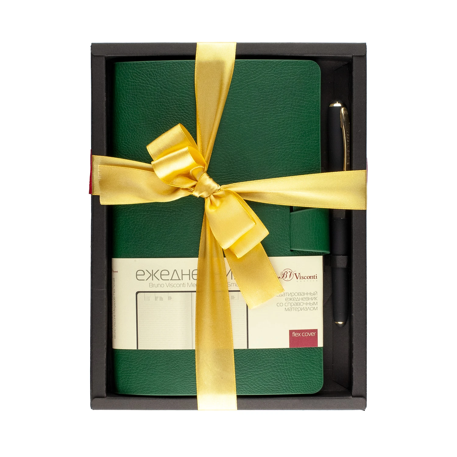 НАБОР ПОДАРОЧНЫЙ А5- "MEGAPOLIS FLEX SMART" (ЗЕЛЕНЫЙ ЕЖЕДНЕВНИК И