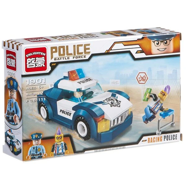 Констр. ENLIGHTEN пласт. Police, 111 дет., 2 фигурки ( полицейский,грабитель), Констр. ENLIGHTEN пласт. Police, 111 дет., 2 фигурки ( полицейский,грабитель),