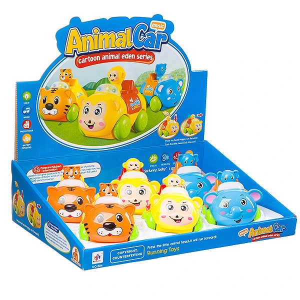 Набор пласт. музык., светящ.зверей на бат., 6 шт., ВОХ 37х26,5х10 см, арт.804 Набор пласт. музык., светящ.зверей на бат., 6 шт., ВОХ 37х26,5х10 см, арт.804