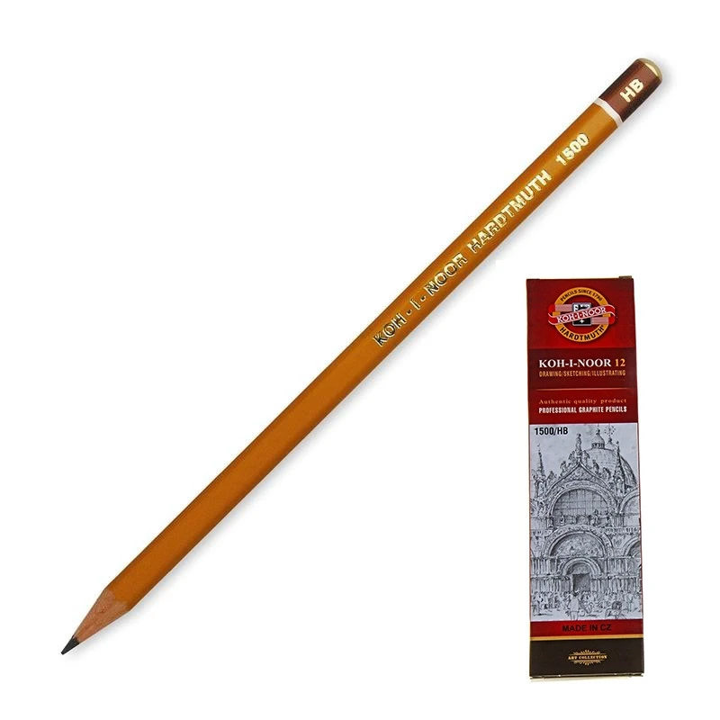 Карандаш чернографитный KOH-I-NOOR 1500/HB Чехия штр. 8593539006060, Карандаш чернографитный KOH-I-NOOR 1500/HB Чехия штр. 8593539006060,