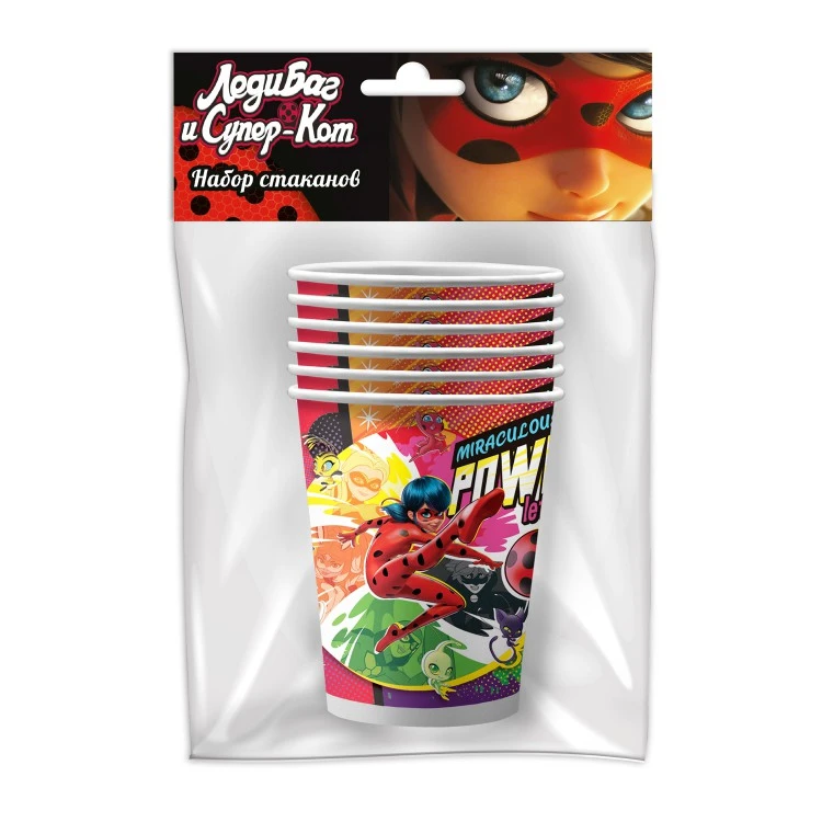Леди Баг и Супер-Кот. Набор бумажных стаканов, 6 штук*250 мл (гайд 2020) Леди Баг и Супер-Кот. Набор бумажных стаканов, 6 штук*250 мл (гайд 2020)