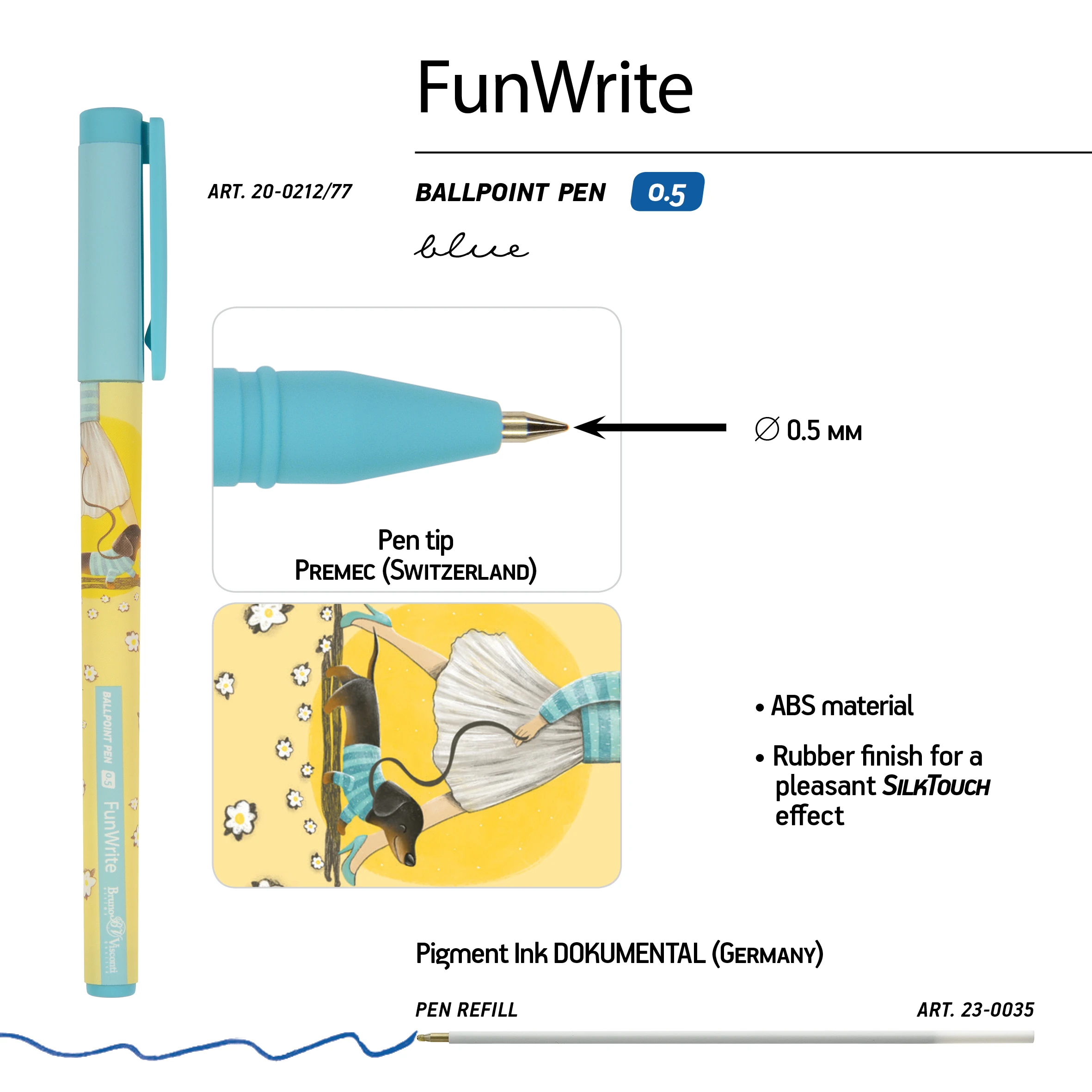 РУЧКА "FunWrite. Городская прогулка. Такса" ШАРИКОВАЯ, 0.5 ММ, СИНЯЯ РУЧКА "FunWrite. Городская прогулка. Такса" ШАРИКОВАЯ, 0.5 ММ, СИНЯЯ