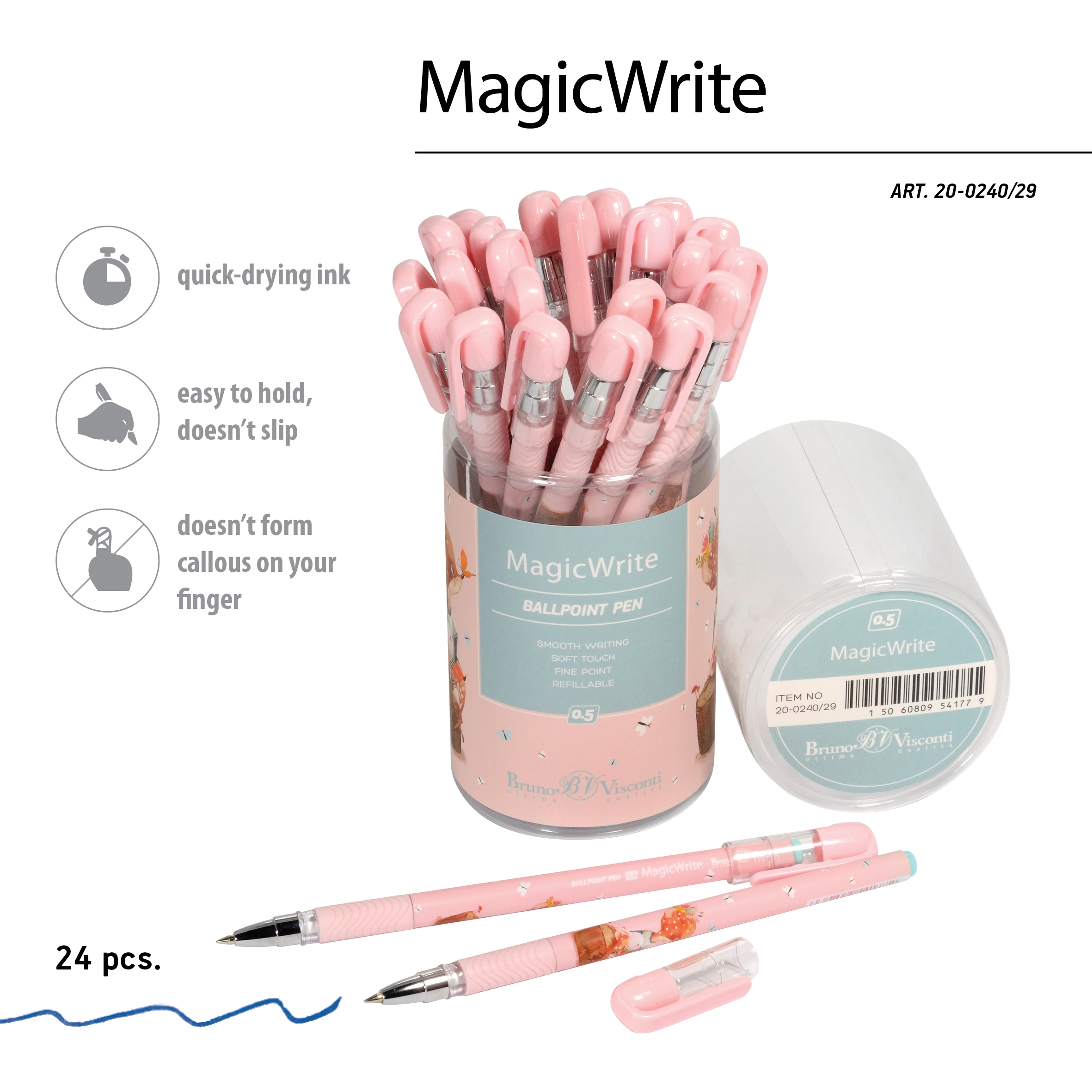 РУЧКА "MagicWrite. Forest Dream. Олененок на пеньке" ШАРИКОВАЯ, 0.5 РУЧКА "MagicWrite. Forest Dream. Олененок на пеньке" ШАРИКОВАЯ, 0.5