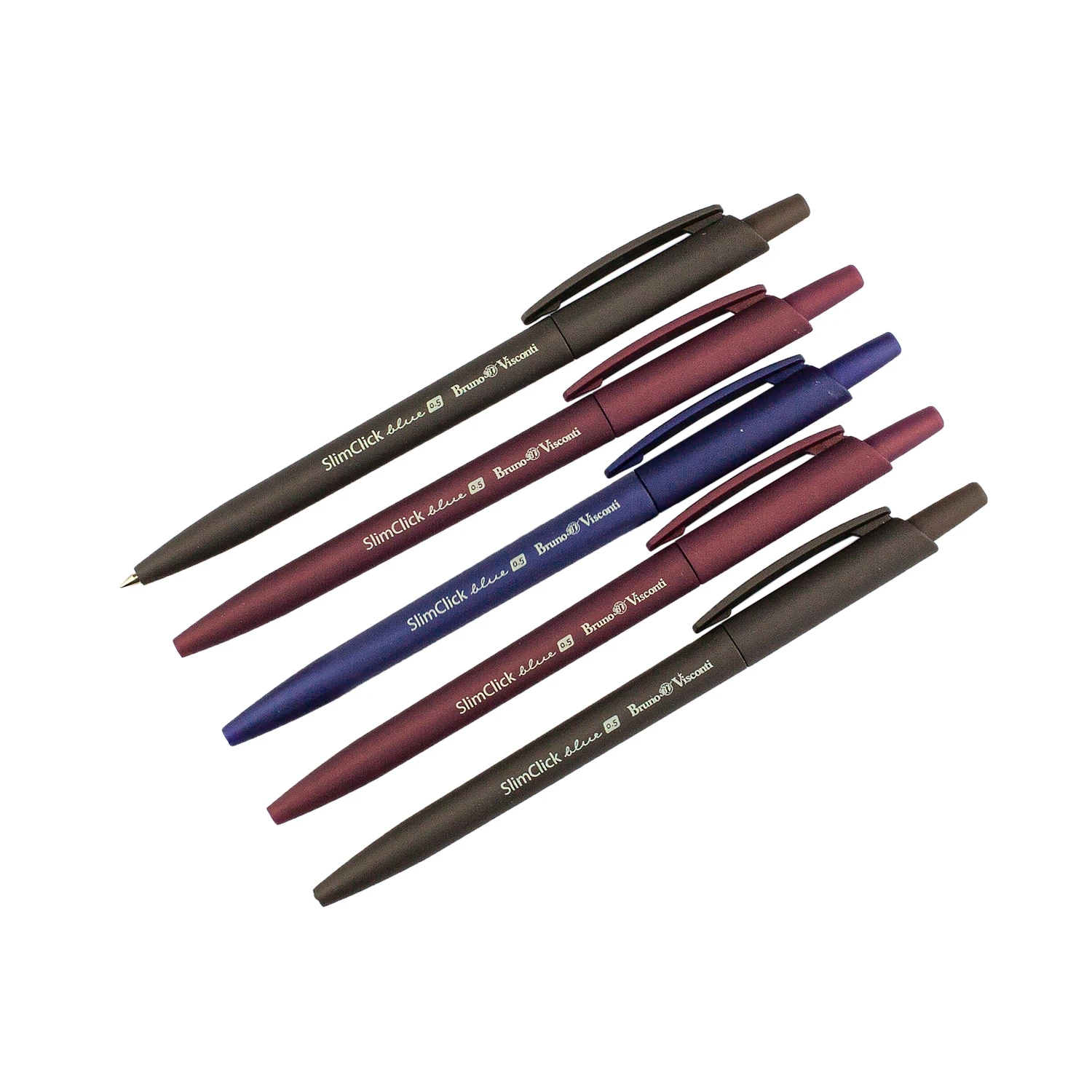 НАБОР ИЗ 5-ТИ РУЧЕК "SlimClick.ORIGINAL" ШАРИКОВЫХ АВТОМАТИЧЕСКИХ 0.5