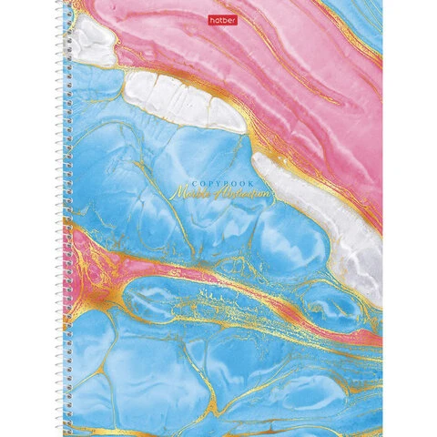 Тетрадь А4, 160 л., HATBER, спираль, клетка, обложка твердая, "Мраморная Тетрадь А4, 160 л., HATBER, спираль, клетка, обложка твердая, "Мраморная
