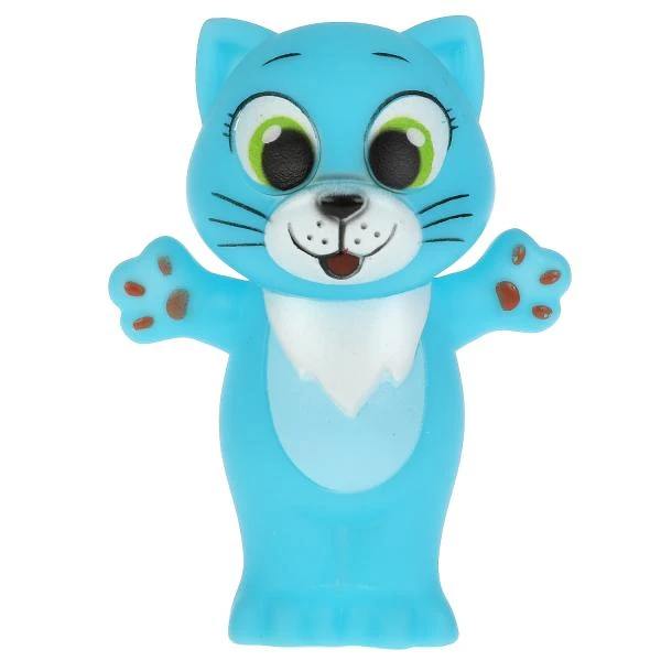 Игрушка для ванны котик 9 см, в сетке, КАПИТОШКА