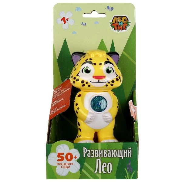 Фигурка ЛЕО и ТИГ тиг. 50 песен, загадок, рассказов, звуков. свет. Умка.кор.бат.