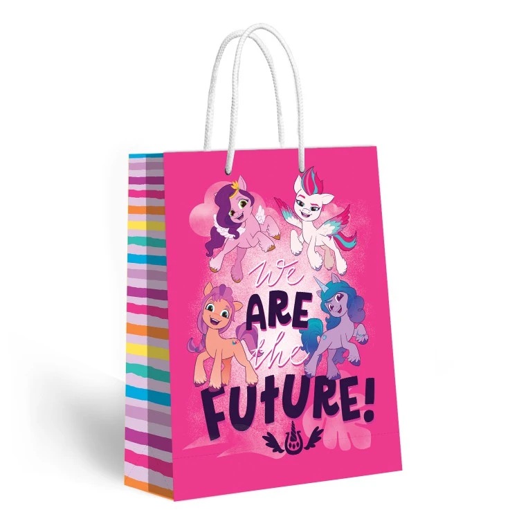 My Little Pony. Пакет подарочный большой, розово - желтый, 330*455*100 мм. My Little Pony. Пакет подарочный большой, розово - желтый, 330*455*100 мм.