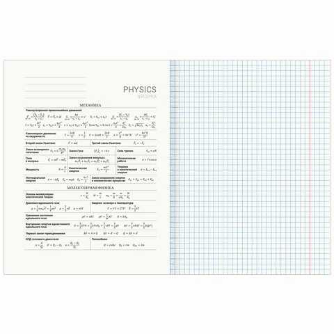 Тетрадь предметная со справочным материалом VISION 48 л., обложка картон,