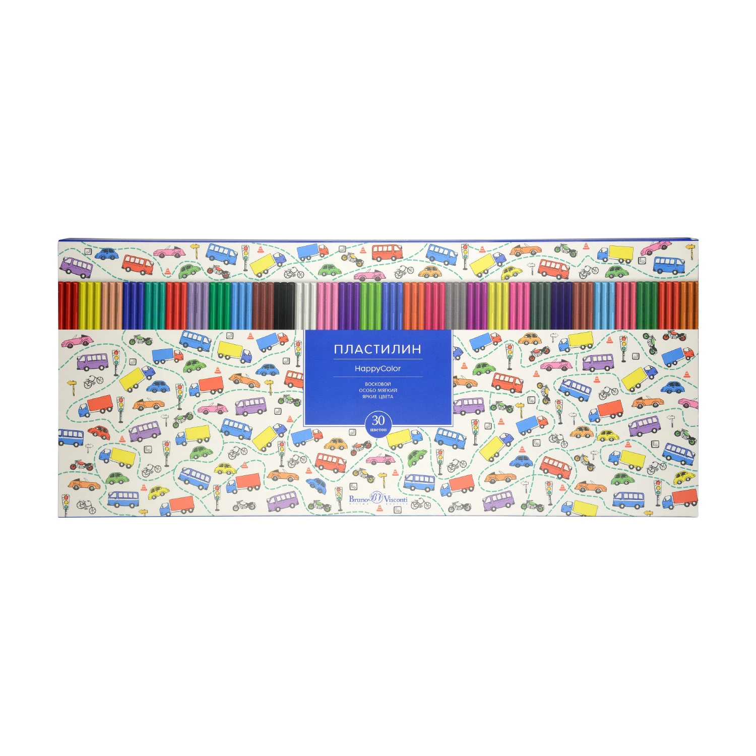 ПЛАСТИЛИН ВОСКОВОЙ "HappyColor", 30 ЦВ., 620 Г. В КОРОБКЕ-ПЕНАЛЕ С ПЛАСТИЛИН ВОСКОВОЙ "HappyColor", 30 ЦВ., 620 Г. В КОРОБКЕ-ПЕНАЛЕ С