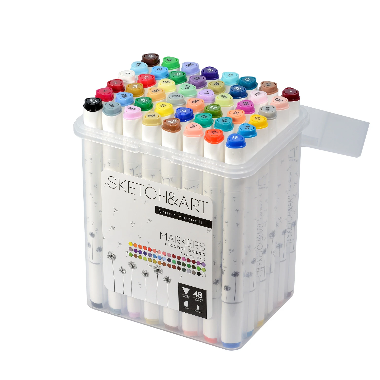 НАБОР ДВУСТОРОННИХ СКЕТЧ МАРКЕРОВ "SKETCH&ART" МАКСИ, 48 ЦВ. В НАБОР ДВУСТОРОННИХ СКЕТЧ МАРКЕРОВ "SKETCH&ART" МАКСИ, 48 ЦВ. В