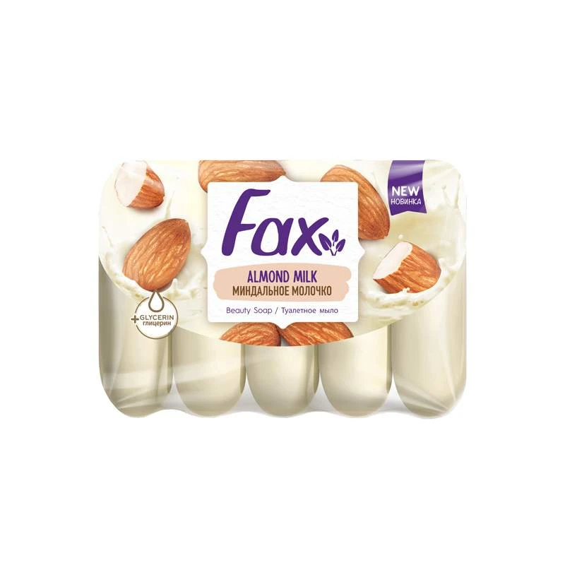 Мыло туалетное Fax экопак Миндальное молочко 5*70гр. арт.510106M