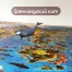 Карта мира "Животный и растительный мир" 101х69 см, интерактивная, в